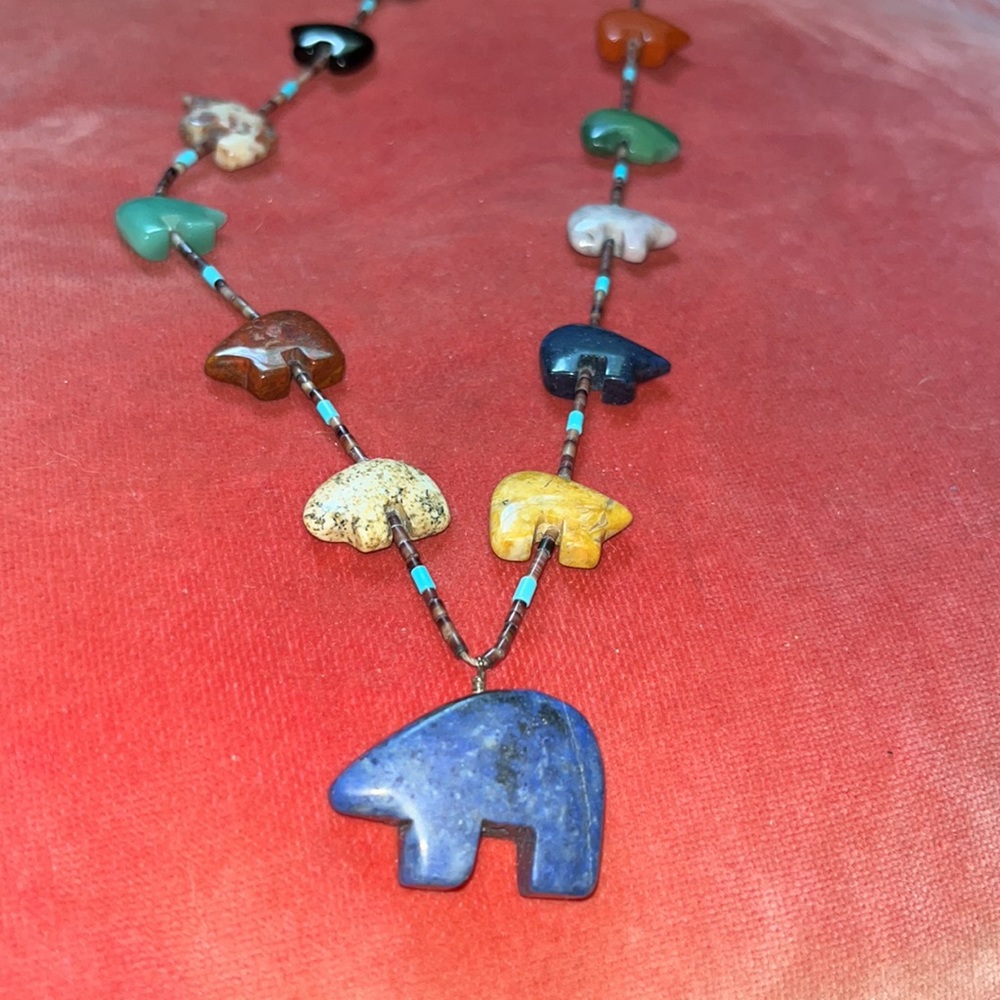 Vintage Zuni Bear necklace